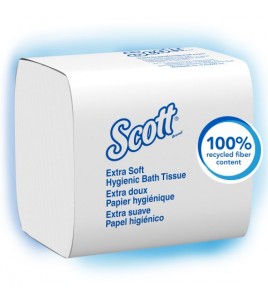 Lavex Premium 3 1/2 x 4 1/2 Individually Wrapped 2-Ply Standard 500 Sheet Toilet  Paper Roll - 48/Case