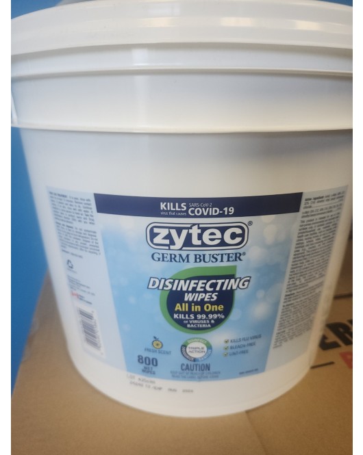 Disinfecting wipes 800 sheets in tube , Zytec Germ Buuster 